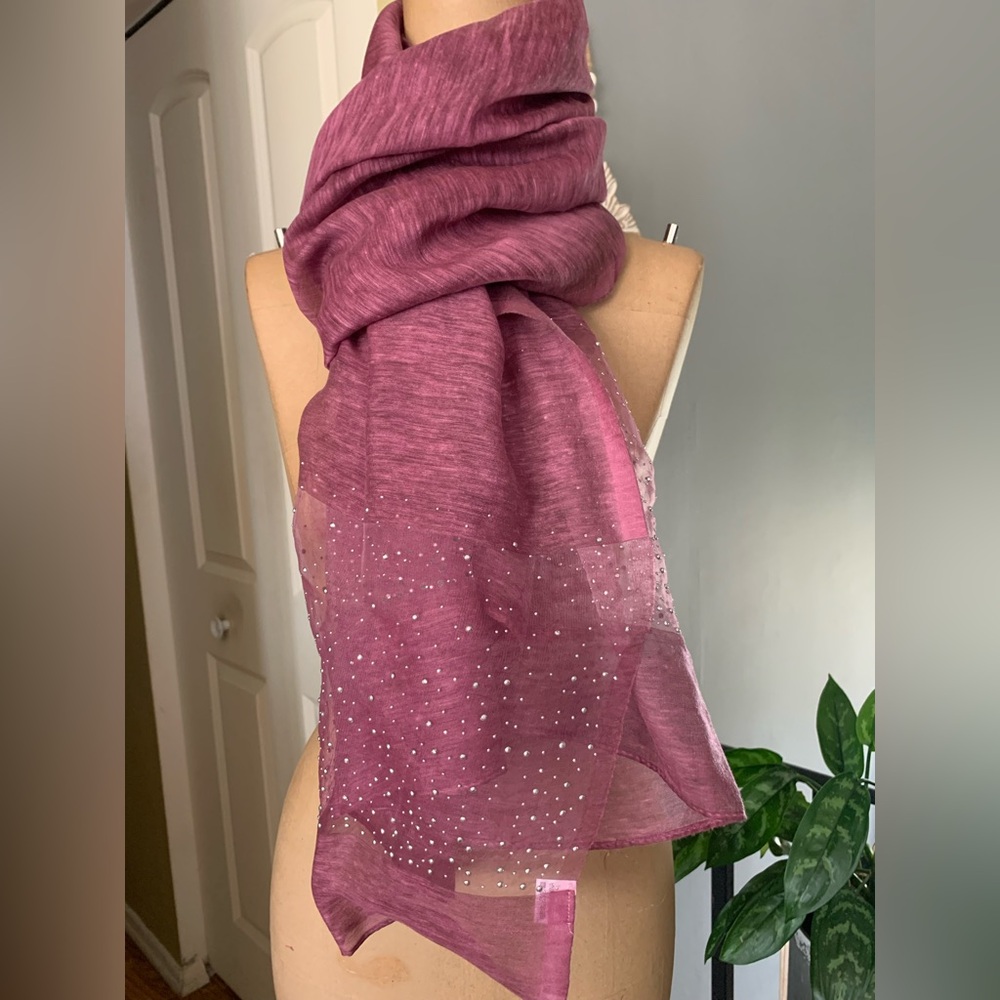 NWT Silk Cotton Mix Shawl Scarf - Picture 4 of 10